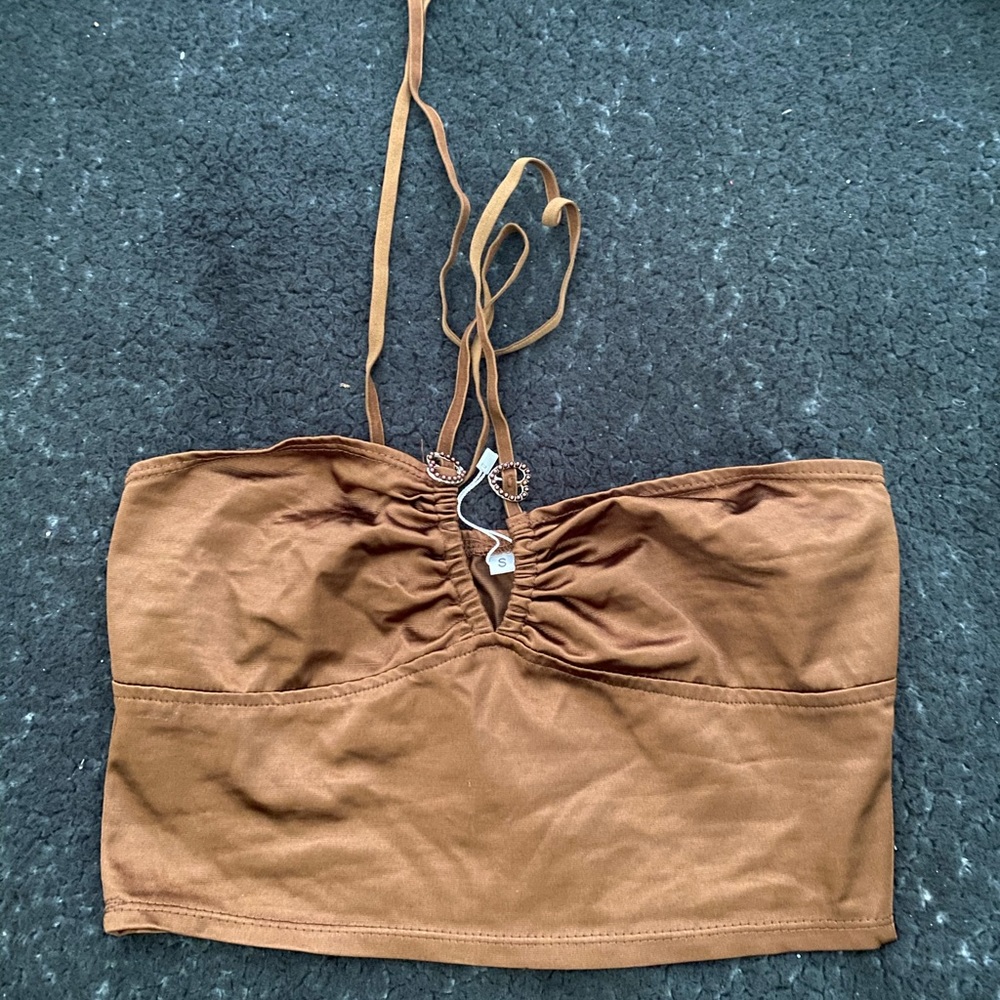 Brown Y2K top
